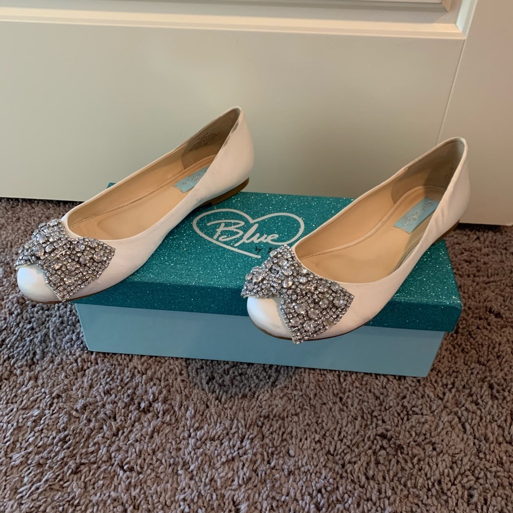 Blue by Betsy Jonson flats.